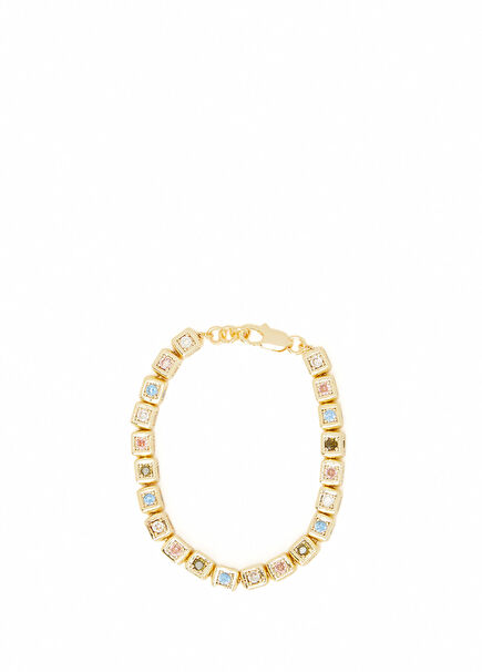 Multicolored Cube Stone Women's Bracelet