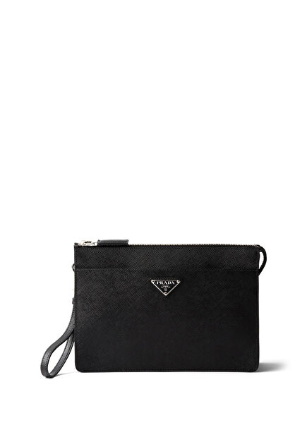 Saffiano Leather Clutch Bag