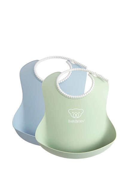 Powder Green Blue Soft Plastic 2-Pack Bib