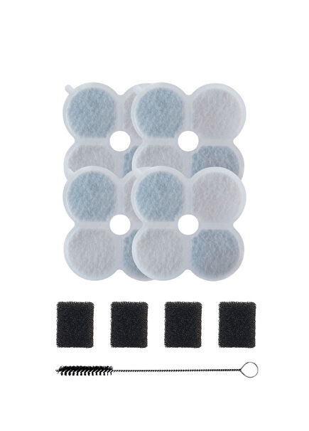 Cat Water Dispenser X8658 Compatible 4+4 Carbon Sponge Filter + Cleaning Brush X8814