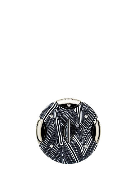 Round V-Cut Black Pattern Cigar Cutter