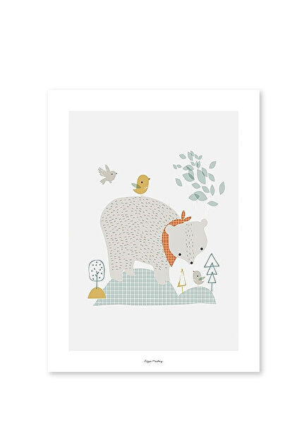 Orman Ayısı Bebek Odası Poster 30x40 cm 