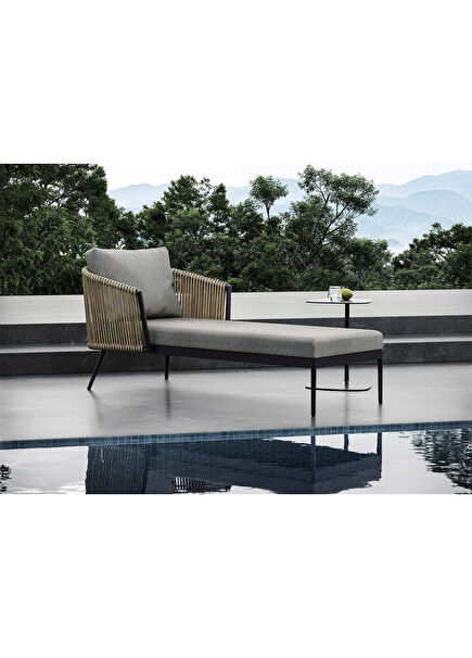 Moccasin Aluminum Grey Sun Lounger