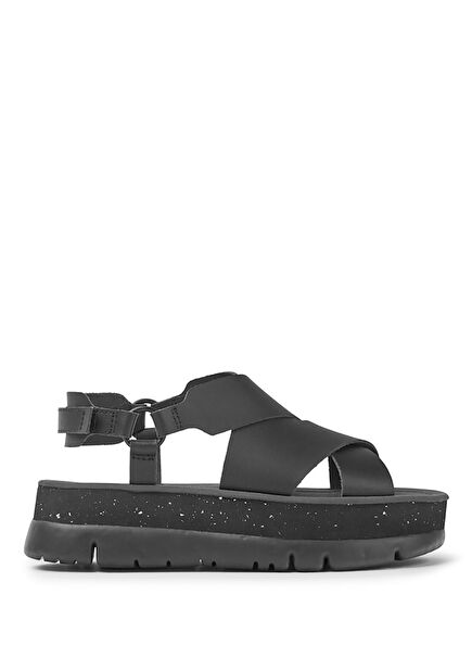 Oruga Siyah Kadın Sandalet