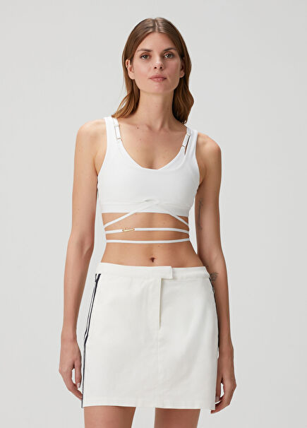 x Jacquemus Beyaz Spor Sütyeni