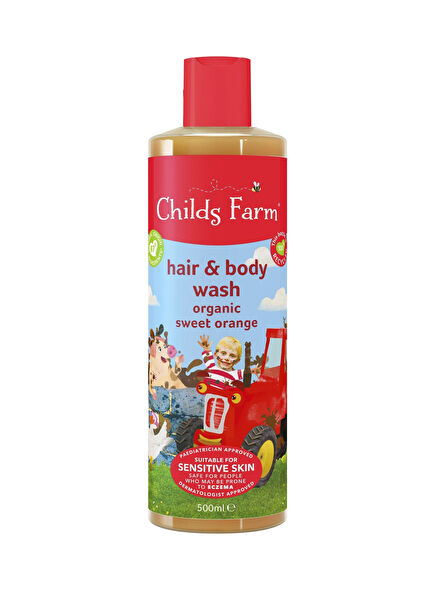 Organic Sweet Orange Scented Children's Hair and Body Shampoo 500 ml