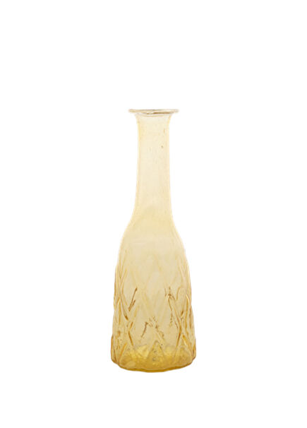 Yellow Glass Vase 18x8 cm