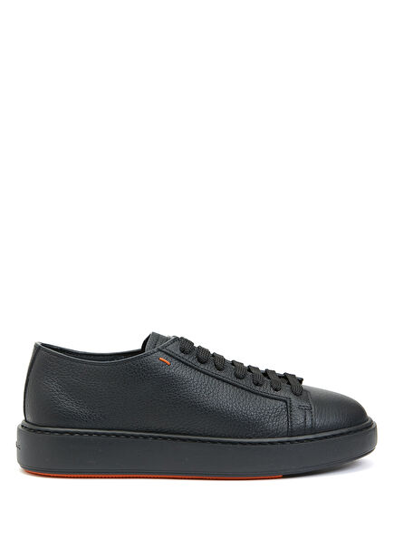 Black Men's Leather Sneakers