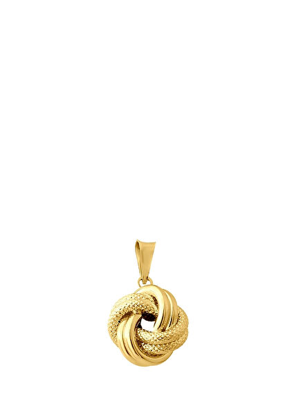 Love Knot 14K Gold Unisex Pendant