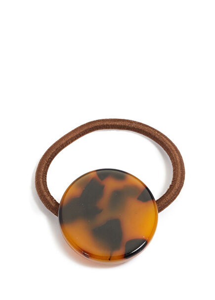 Kahverengi Lastikli Kadın Toka