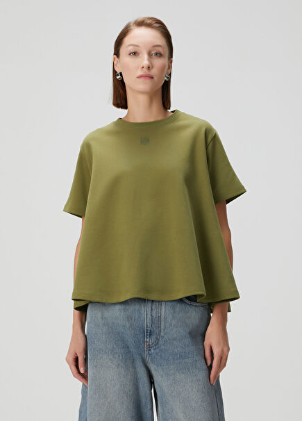 Haki Dökümlü T-shirt