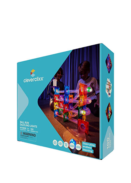 Ball Run Dazzling Lights Intense Magnetic Blocks 100 Pieces 3+ Years Building Toy