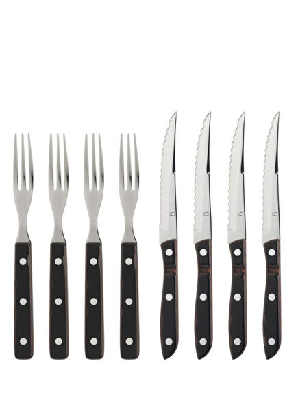 Old Farmer Classic Çelik 8 Parça Biftek Çatal Bıçak Takımı