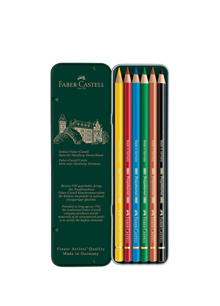 Polychromos Renkli 6'lı Kuru Boya Kalemi