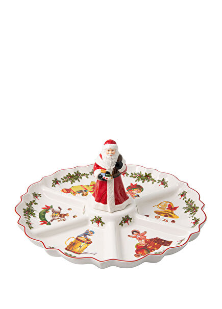 Toy's Fantasy Porcelain Serving Plate with Santa Claus Figure 38 cm