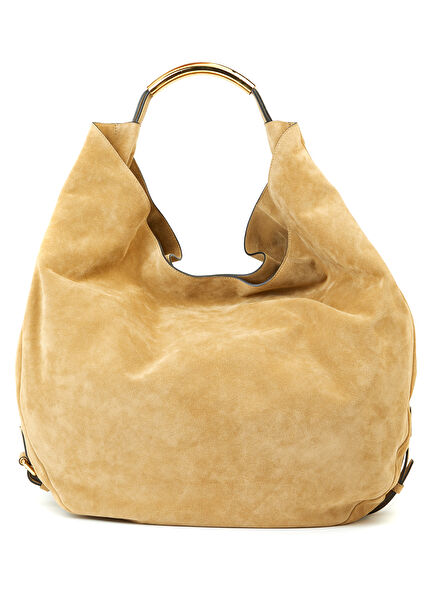 Large Handle Me Beige Women's Handbag