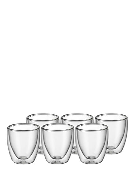 Şeffaf Cam 6'lı Espresso Bardağı Seti
