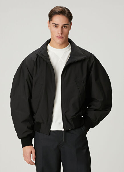Aero Black Bomber Jacket