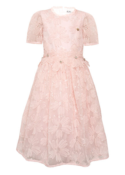 Gina Pembe Kız Çocuk Elbise