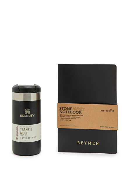 Siyah Termos & Defter Ofis Seti