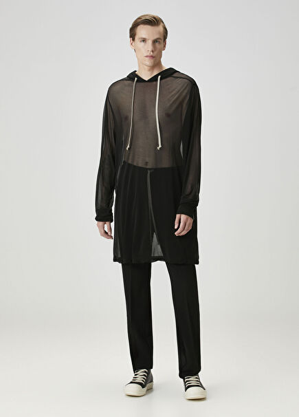 Black Waist Corded Wool Trousers