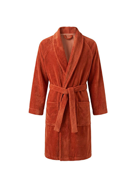Forehead Tile Cotton Hooded Unisex Bathrobe