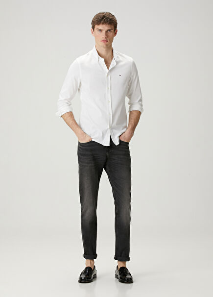 Scanton Slim Fit Black Jeans
