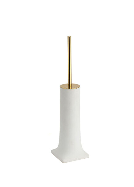 White Gold Color Bathroom Toilet Brush 422x105 mm