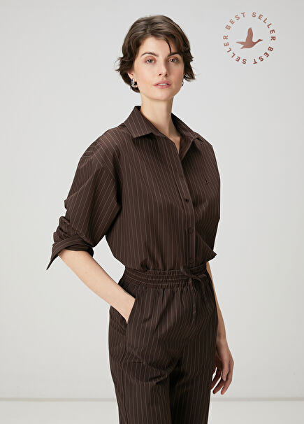 Brown Striped Shirt