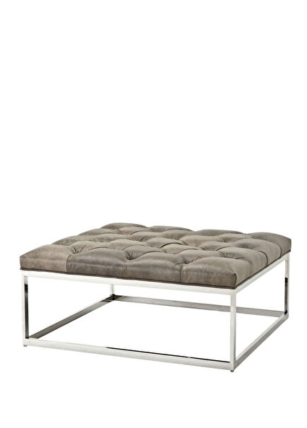 Evans Grey Leather Coffee Table