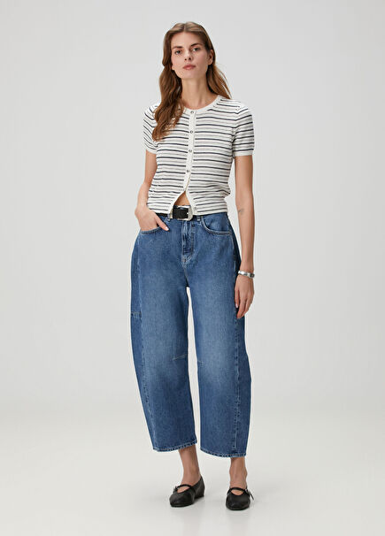 Charlie Barrel Leg Mavi Jean Pantolon