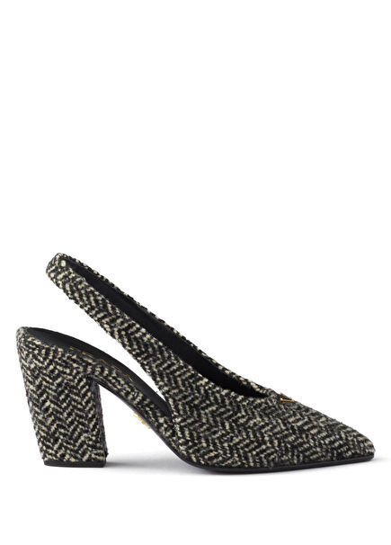 Back Strap and Heel Chevron Women's High Heels