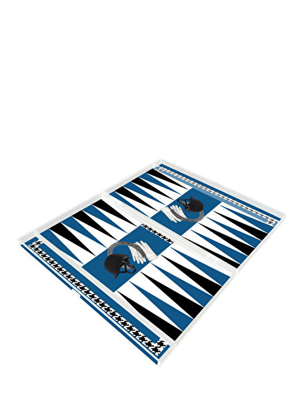 Equestrian Blue Backgammon