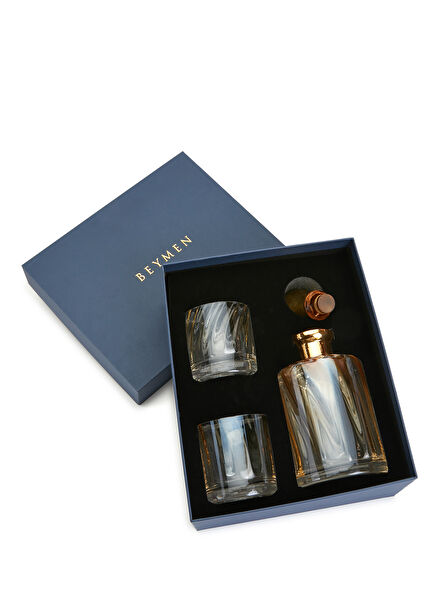 Amber Glass Whiskey Set