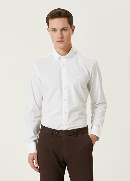 Slim Fit Beyaz Gömlek