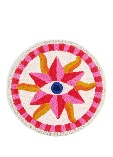 Punjab Renkli %100 Pamuk Banyo Paspası 70 cm