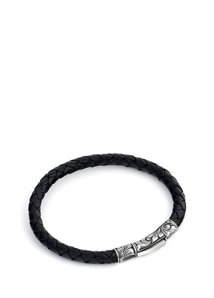 Single Lock Long Ms Multicolor Mens Silver Bracele