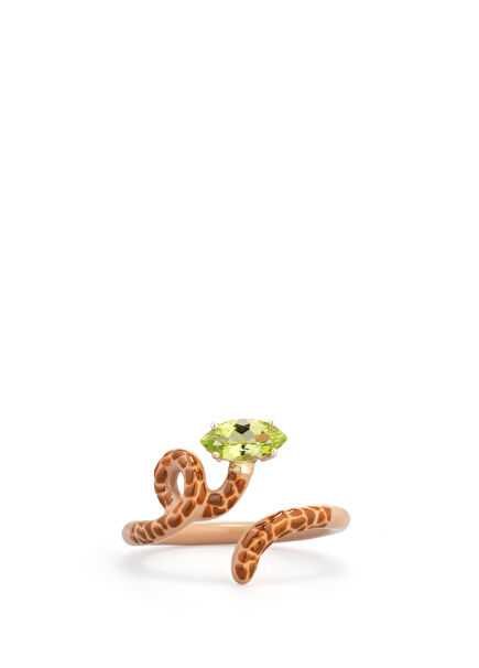 Baby Vine Beige Women's Silver Ring