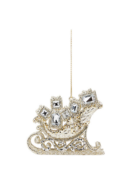 Gold Silver Geometrik Formlu Yılbaşı Süsü