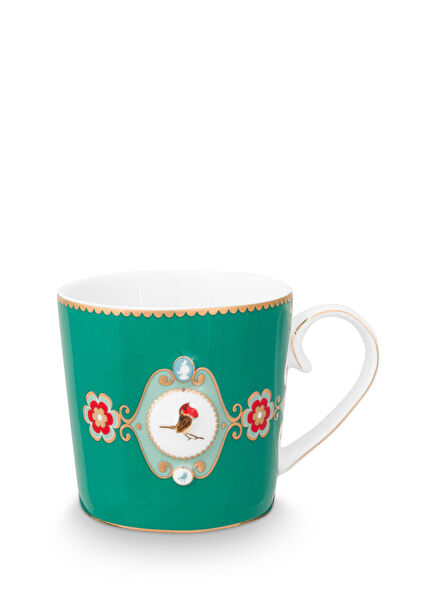 Love Birds Medallion Porcelain Mug