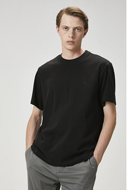 Relax Fit Siyah Basic T-shirt