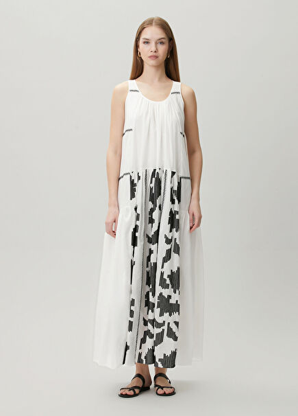 Zahara Black White Maxi Beach Dress