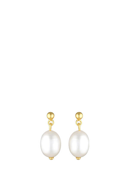Roman White Pearl Women's Earrings