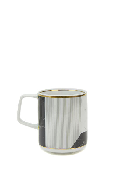 Carrara White Patterned Porcelain Cup