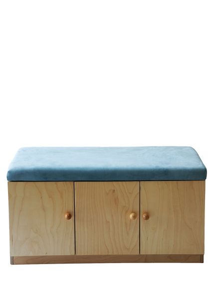 Blue Horizontal Pouf Cabinet