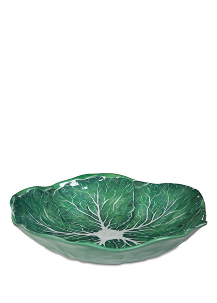 Botanica Çiçek Desenli Yeşil Melamin Salata Kasesi 34 cm