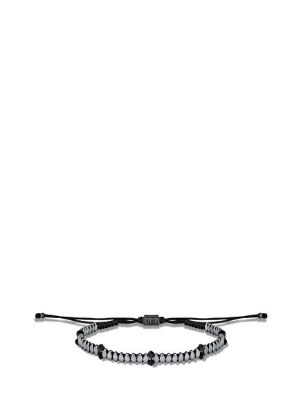 Aurevia Noctis Black Men's Silver Bracelet