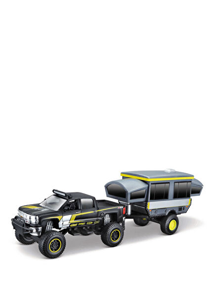 2014 Chevrolet Silverado 1500 Z71 ve 2020 Pop-UP Camper Oyuncak Araba