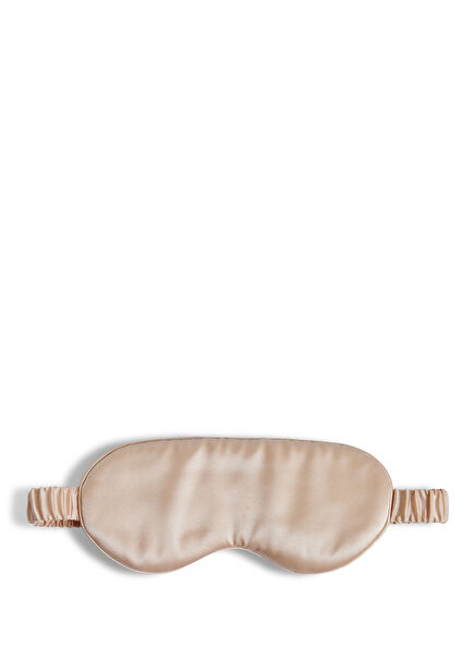 Anthracite Light Gold Silk Sleeping Mask