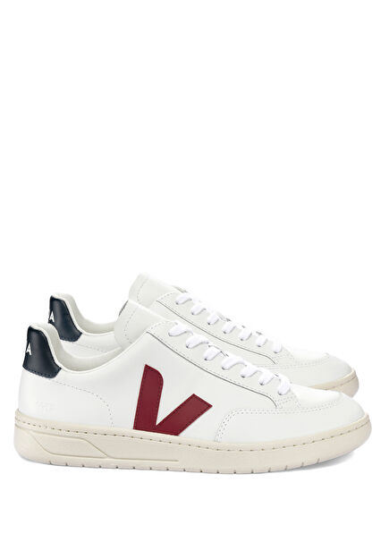 V12 White Men's Leather Sneakers